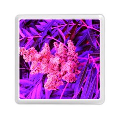 Pink And Blue Sideways Sumac Memory Card Reader (square) by okhismakingart