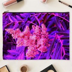 Pink And Blue Sideways Sumac Cosmetic Bag (xxxl) by okhismakingart