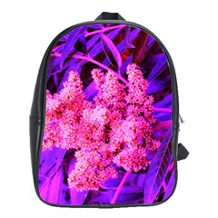 Pink And Blue Sideways Sumac School Bag (xl) by okhismakingart