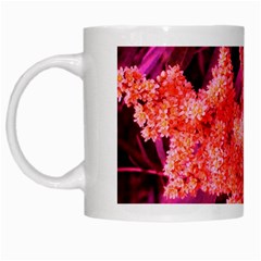 Pink Sideways Sumac White Mugs by okhismakingart