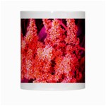 Pink Sideways Sumac White Mugs Center