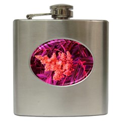 Pink Sideways Sumac Hip Flask (6 Oz) by okhismakingart