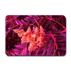 Pink Sideways Sumac Small Doormat  by okhismakingart