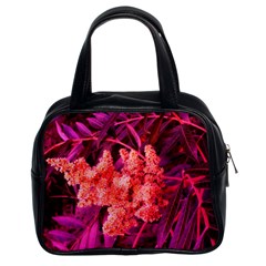 Pink Sideways Sumac Classic Handbag (two Sides) by okhismakingart