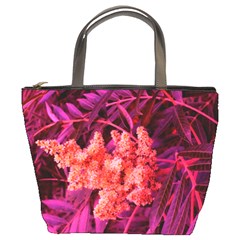 Pink Sideways Sumac Bucket Bag by okhismakingart