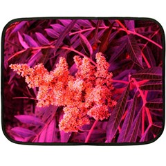 Pink Sideways Sumac Fleece Blanket (mini) by okhismakingart