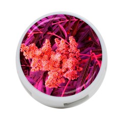 Pink Sideways Sumac 4-port Usb Hub (one Side) by okhismakingart