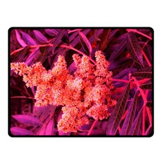 Pink Sideways Sumac Fleece Blanket (small) by okhismakingart