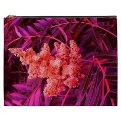 Pink Sideways Sumac Cosmetic Bag (xxxl) by okhismakingart