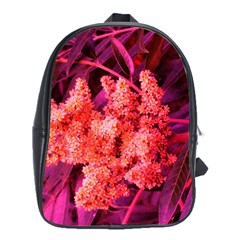 Pink Sideways Sumac School Bag (xl) by okhismakingart