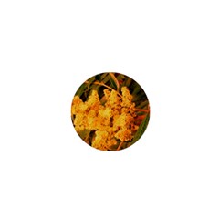 Yellow Sideways Sumac 1  Mini Buttons by okhismakingart