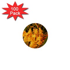 Yellow Sideways Sumac 1  Mini Buttons (100 Pack)  by okhismakingart