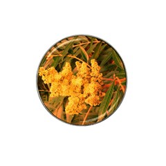 Yellow Sideways Sumac Hat Clip Ball Marker by okhismakingart