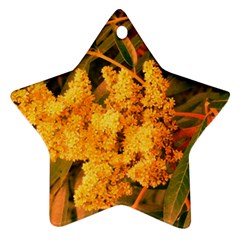 Yellow Sideways Sumac Star Ornament (two Sides) by okhismakingart