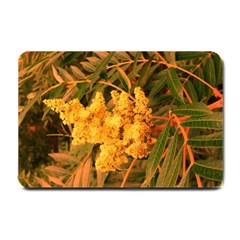 Yellow Sideways Sumac Small Doormat  by okhismakingart