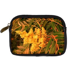 Yellow Sideways Sumac Digital Camera Leather Case by okhismakingart