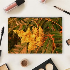 Yellow Sideways Sumac Cosmetic Bag (large) by okhismakingart