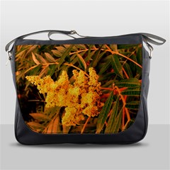 Yellow Sideways Sumac Messenger Bag by okhismakingart