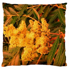 Yellow Sideways Sumac Large Cushion Case (one Side) by okhismakingart