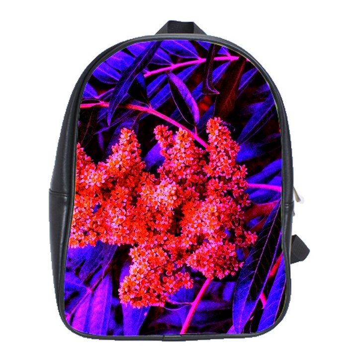 Red and Blue Sideways Sumac School Bag (Large)