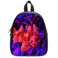 Red And Blue Sideways Sumac School Bag (small) by okhismakingart