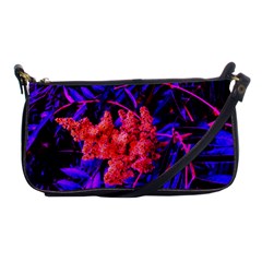 Red And Blue Sideways Sumac Shoulder Clutch Bag by okhismakingart