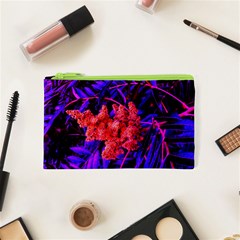 Red And Blue Sideways Sumac Cosmetic Bag (xs) by okhismakingart