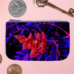 Red And Blue Sideways Sumac Large Coin Purse by okhismakingart