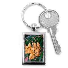 Green And Gold Sideways Sumac Key Chains (rectangle)  by okhismakingart