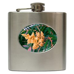 Green And Gold Sideways Sumac Hip Flask (6 Oz) by okhismakingart