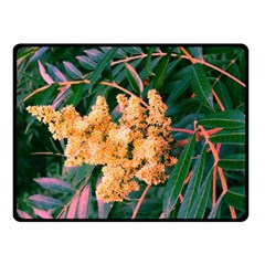 Green And Gold Sideways Sumac Double Sided Fleece Blanket (small)  by okhismakingart