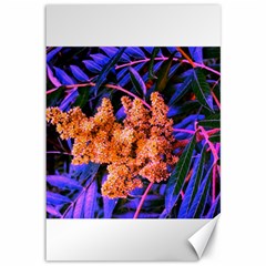 Blue and Gold Sideways Sumac Canvas 12  x 18 