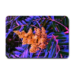 Blue and Gold Sideways Sumac Small Doormat 