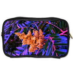 Blue and Gold Sideways Sumac Toiletries Bag (Two Sides)