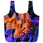 Blue and Gold Sideways Sumac Full Print Recycle Bag (XL) Front