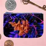 Blue and Gold Sideways Sumac Large Coin Purse Front