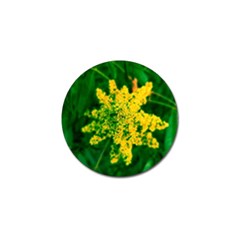 Yellow Sumac Bloom Golf Ball Marker by okhismakingart