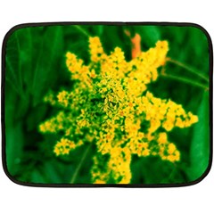 Yellow Sumac Bloom Fleece Blanket (mini) by okhismakingart