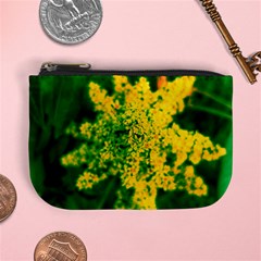 Yellow Sumac Bloom Mini Coin Purse by okhismakingart