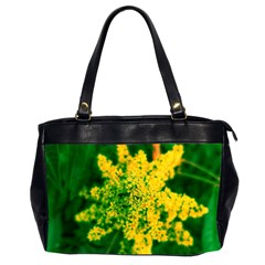 Yellow Sumac Bloom Oversize Office Handbag (2 Sides) by okhismakingart