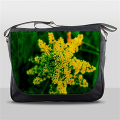 Yellow Sumac Bloom Messenger Bag by okhismakingart