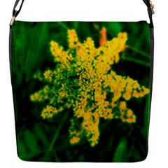 Yellow Sumac Bloom Flap Closure Messenger Bag (s) by okhismakingart