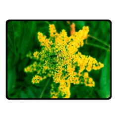 Yellow Sumac Bloom Double Sided Fleece Blanket (small)  by okhismakingart