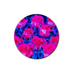 Rose Bowls Rubber Round Coaster (4 Pack)  by okhismakingart