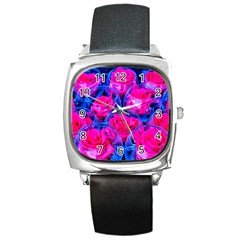 Rose Bowls Square Metal Watch by okhismakingart