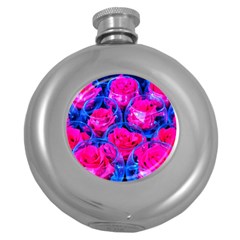 Rose Bowls Round Hip Flask (5 Oz) by okhismakingart