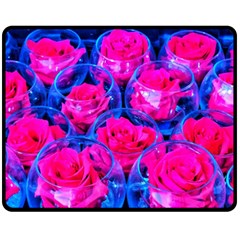 Rose Bowls Double Sided Fleece Blanket (medium)  by okhismakingart