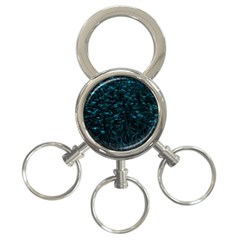 Dark Green Queen Anne s Lace Hillside 3-ring Key Chains by okhismakingart