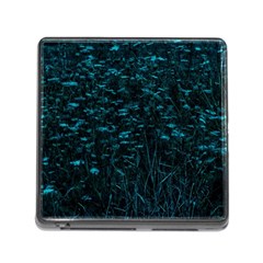 Dark Green Queen Anne s Lace Hillside Memory Card Reader (square 5 Slot) by okhismakingart