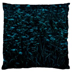 Dark Green Queen Anne s Lace Hillside Large Flano Cushion Case (one Side) by okhismakingart